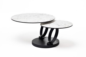 "Олимп" стол журнальный раздвижной из HPL 80-131х131см