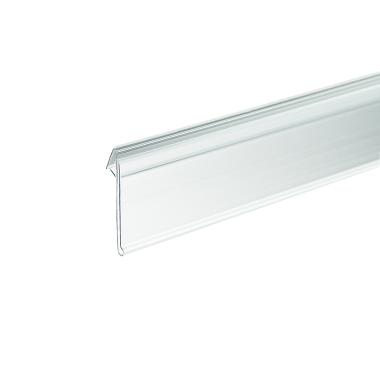 Ценникодержатель полочный самоклеящийся NO39 прозрачный, 1250 мм