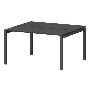 Бенч двойной на металлокаркасе Смарт СМС2-П-12К.120.Пр50 Графит/Антрацит