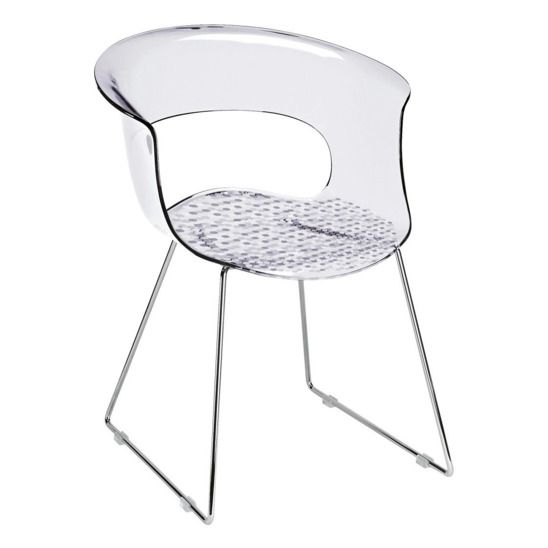 Кресло пластиковое Miss B Antishock full legs, хром