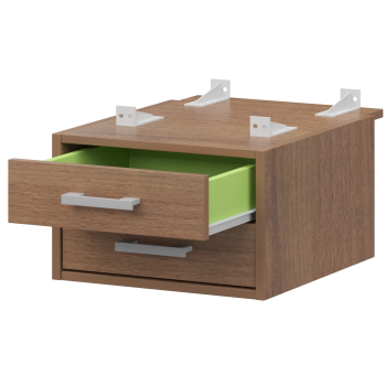 Тумба подвесная для столов на м/каркасе гл.730 мм Арго-М АМТ2-02.73 Орех гварнери/Белый