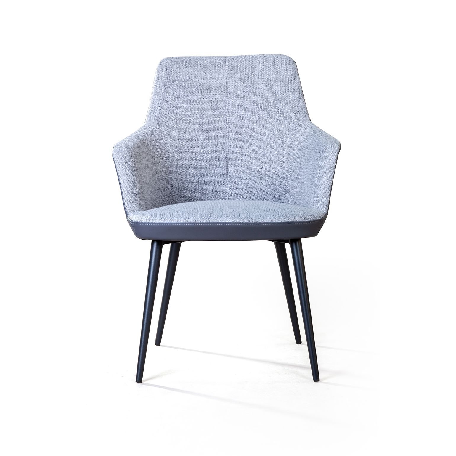 Стул с подлокотниками Франк, рогожка комби серый