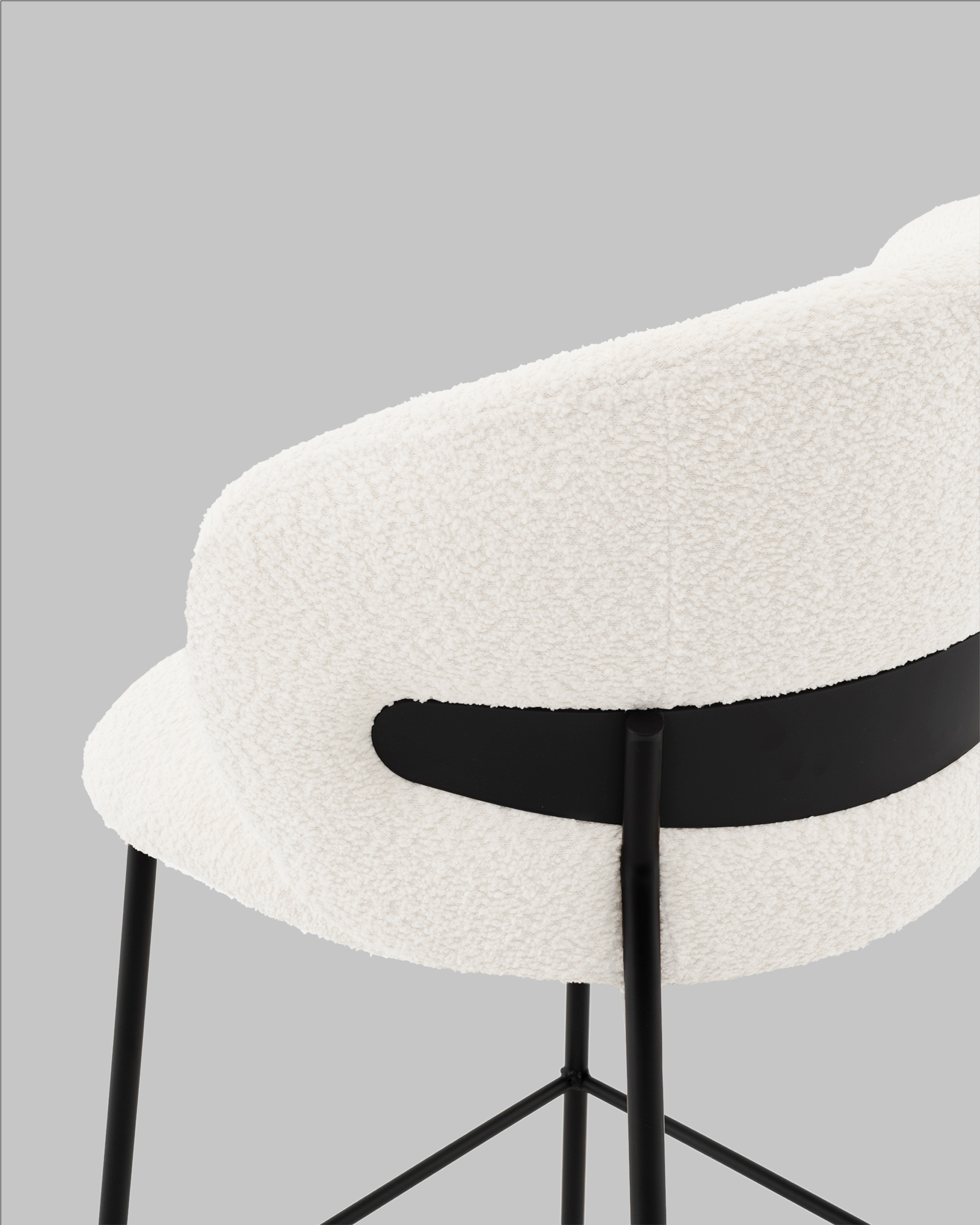 Стул полубарный Блейз букле белый