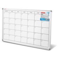 Доска-планинг НА МЕСЯЦ магнитно-маркерная 60х90 см, алюминиевая рамка, BRAUBERG "Extra", 237564