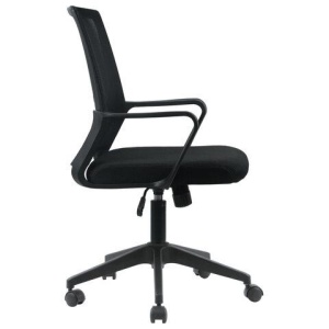 Кресло CROMEX (КРОМЕКС) "Basic CH-698", с подлокотниками, механизм качания, сетка/ткань TW, черное, 533069