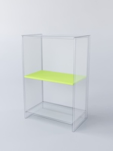 Полка для прилавков "ТАНДЕМ" на 600мм, Лайм 5519 BS