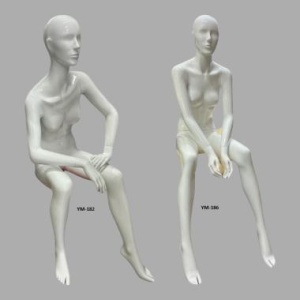 YW Манекен женский сидячий, белый