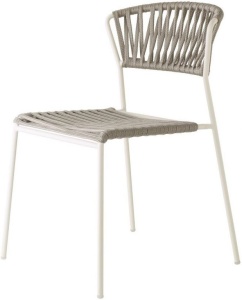 Стул плетеный Lisa Filo лен, серебристый