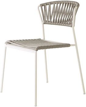 Стул плетеный Lisa Filo лен, серебристый