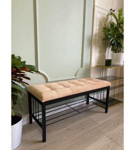 Банкетка Сканди-96-1 (персиковый/черный)