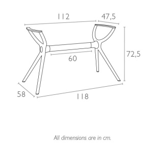 Подстолье пластиковое Air Legs Medium черный