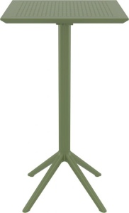 Стол пластиковый барный складной Sky Folding Bar Table 60 оливковый