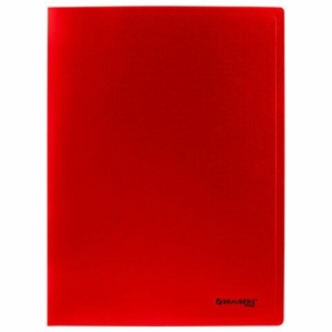 Папка на 2 кольцах А4 BRAUBERG UNIVERSAL, 25 мм, красная, до 170 листов, 0,5 мм, 273032