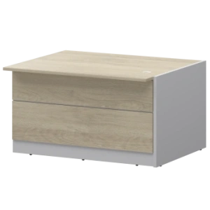 Модуль завершающий низкий левый Ресепшен Смарт СМР-11.12 Белый/Кронберг