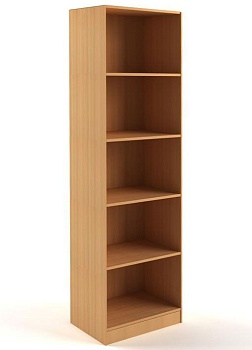 Ст-20-60-40 Стеллаж прямой серии "Старк" 2000х600х400 мм цвет Белый с черной кромкой