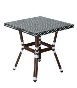 "Кабри" плетеный стол из искусственного ротанга, цвет черно-белыйцвет черно-белый