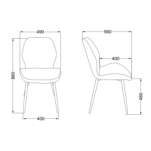 Стул Congo New, винтажный синий, велюр