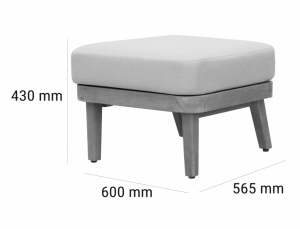 Пуф с подушкой Mali натуральный