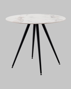 Стол Ники круглый столешница керамика Ice Jade 900