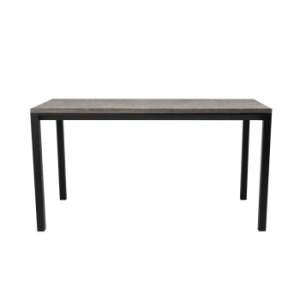 Стол офисный LuxAlto LA-T33-ST45 черный/дуб бежево-серый ЛДСП 140*70*2.5, прямые углы