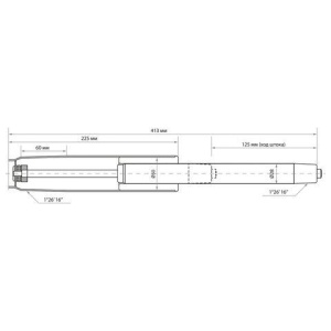Газ-лифт BRABIX A-140 стандартный, черный, длина в открытом виде 413мм, d50 мм., класс 2, 532002