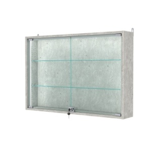 Витрина настенная с регулировочными полками №3-1А-РЕГ-П, Метрополитан Грей