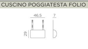 Подушка-подголовник для лаунж кресла Folio голубой