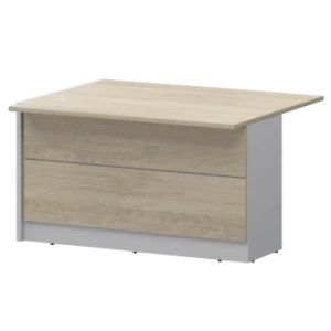 Модуль завершающий низкий правый Ресепшен Смарт СМР-12.12 Белый/Кронберг