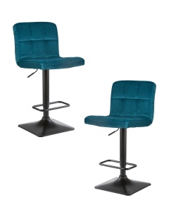 Набор 2 шт Стул барный DOBRIN DOMINIC, морской волны велюр (MJ9-99)