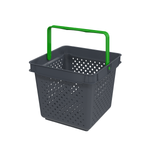 Корзина пластиковая QUADRO, 10 литров, цвет серый