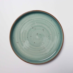 Тарелка круглая VITAL 2, фарфор, зеленый, 25*25*3см