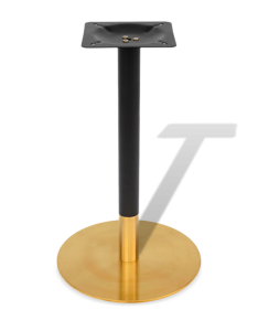 Подстолье нержавеющая сталь круглое, золотое, комбинированное, для ресторана, артикул 4027