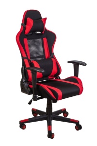 Кресло поворотное Optimus, красный + черный, ткань