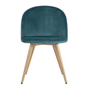 Стул Лион, велюр с ромбами аквамарин