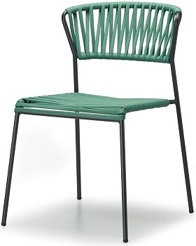 Стул плетеный Lisa Filo антрацит, ментоловый