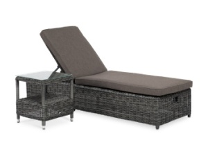 "Рим" комплект шезлонг со столиком, цвет графитцвет Графит