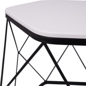 Стол журнальный АРЕНА белый, черный