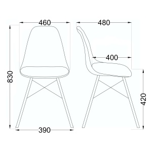 Стул Kord, желтый, пластик