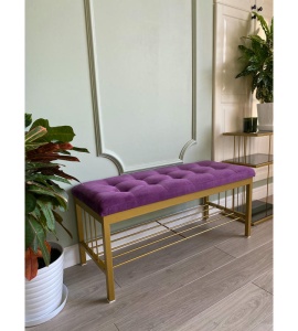 Банкетка Сканди-96-1 (фиолетовый/золото)