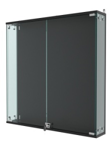 Витрина "АТРИУМ" настенная БЕЗ ПОЛОК №4-3, Черный