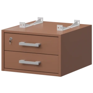 Тумба подвесная для столов на м/каркасе гл.600 мм Арго-М АМТ2-02М.60 Терракота/Белый