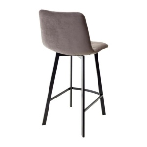 Полубарный стул Chilli Q Square, графит велюр/ черный каркас