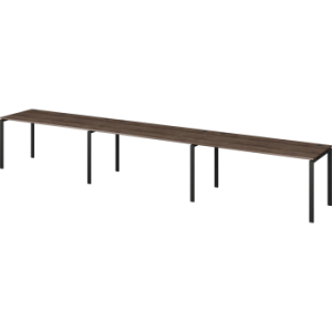 Бенч линейный на 3 рабочих места Арго-М АМБЛ-005-3 Лагос/Антрацит