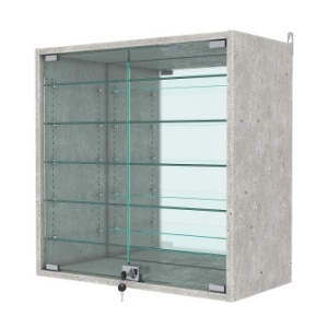 Витрина настенная с регулировочными полками №1-6АГ-РЕГ, Метрополитан Грей