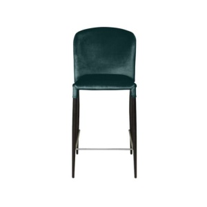 Стул полубарный Albert, бархат зелёный