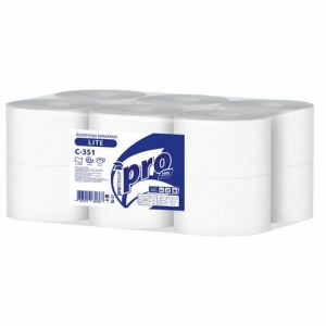 Полотенца бумажные с центральной вытяжкой 275 м PROtissue (M2) COMFORT, 1-слойные, с перфорацией, КОМПЛЕКТ 6 рулонов, C351, С351