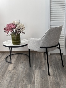 Стул ВИЛСОН (WILSON) Daly-11 светло-серый, ткань / черный каркас, ®DISAUR