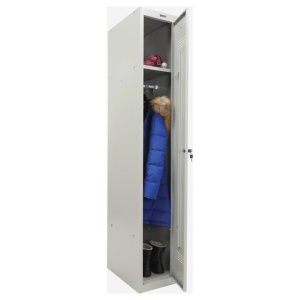 Шкаф металлический для одежды BRABIX "LK 11-30", УСИЛЕННЫЙ, 1 секция, 1830х300х500 мм,18 кг, 291127, S230BR401102