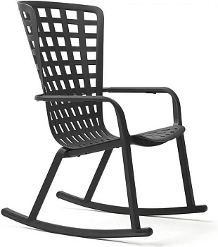 Кресло-качалка пластиковое Folio антрацит