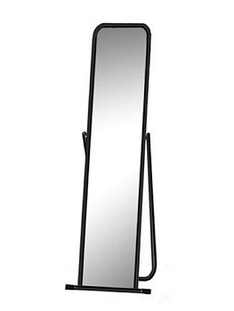 5МS-01(чёрный муар) Зеркало примерочное напольное, 500Lх1550Hx500Dмм, зеркальное полотно 1500х250мм